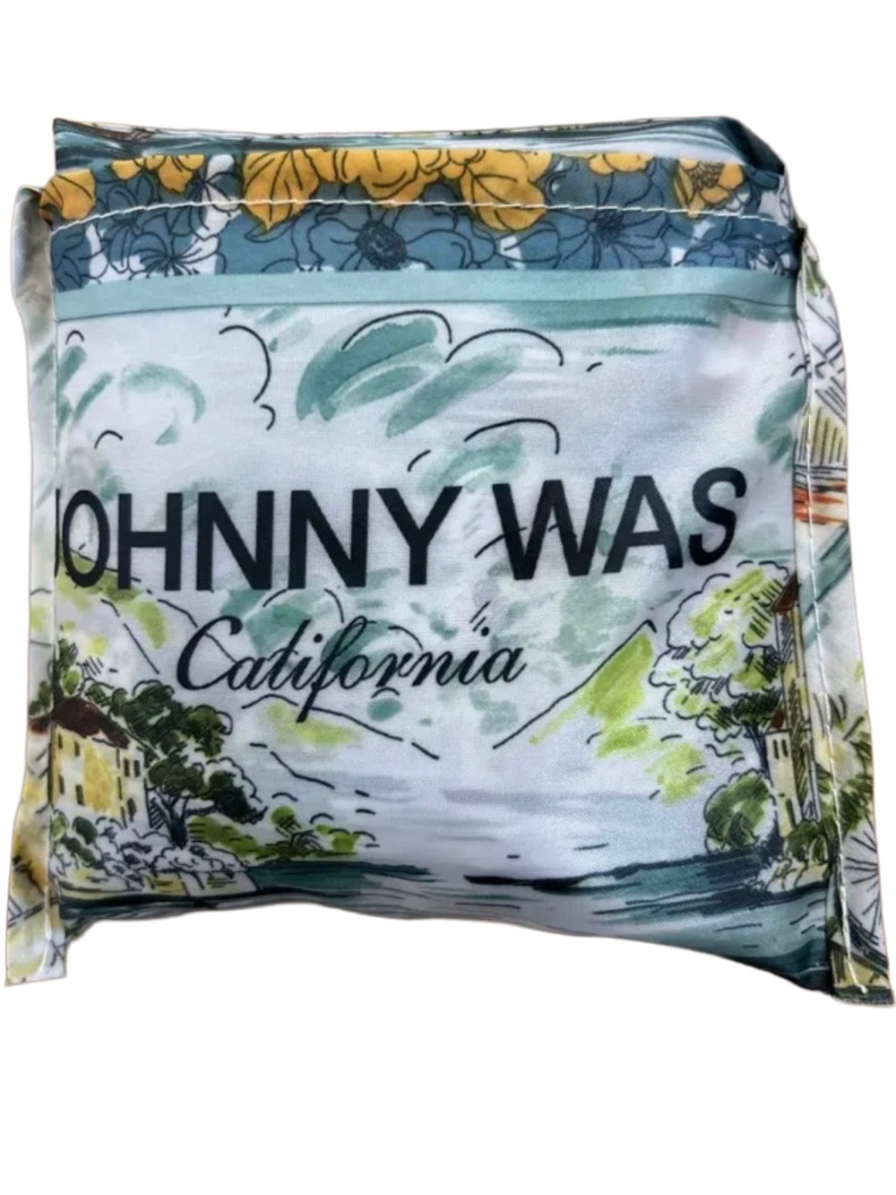 Johnny Was Scenic California Zip Pouch - Blue, Green, Yellow